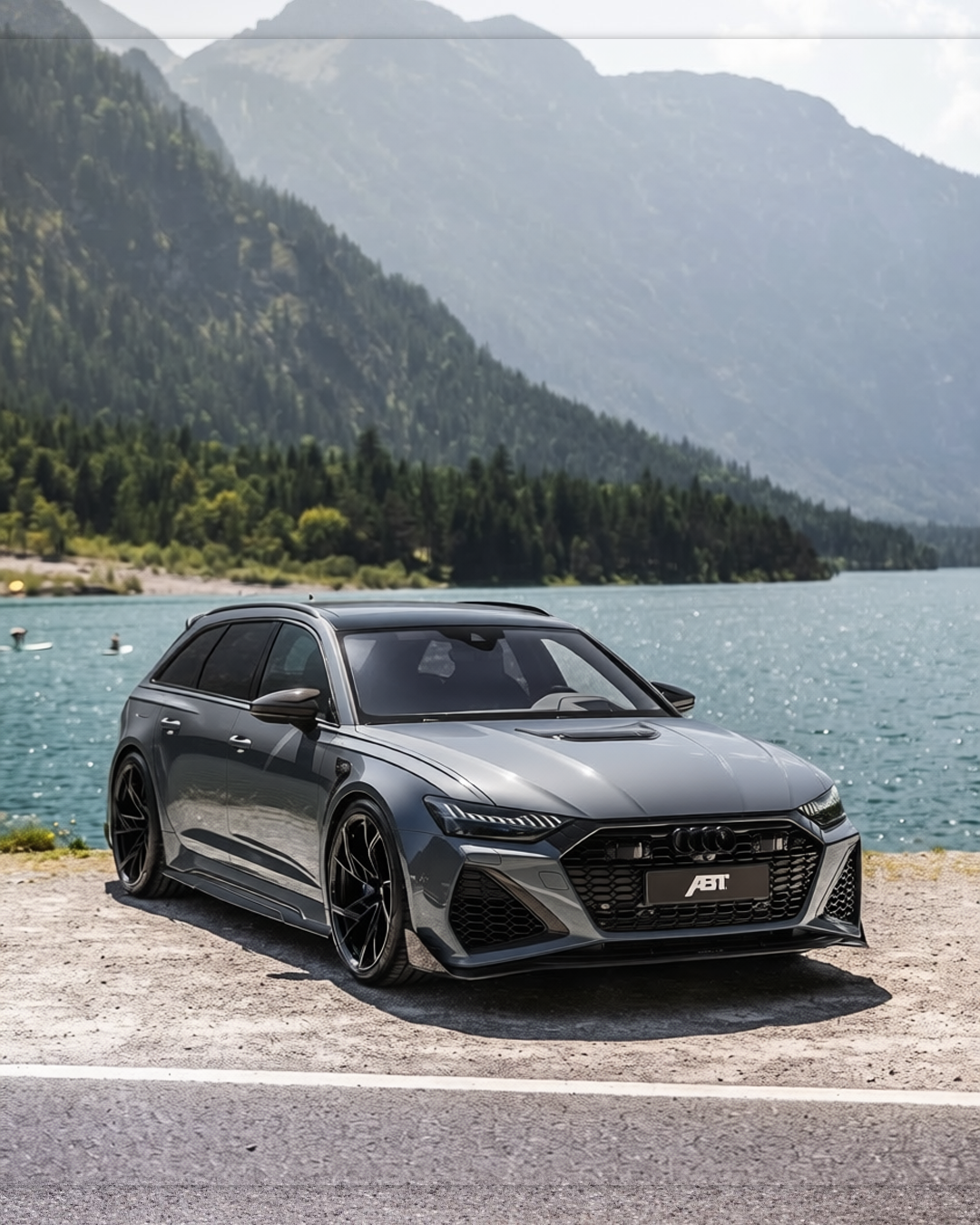 Audi RS6 rendered in Nardo Grey gloss paint
